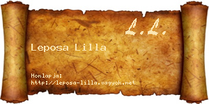 Leposa Lilla névjegykártya