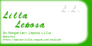 lilla leposa business card
